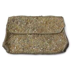 Stunning Vintage Beaded Envelope Pouch/ Clutch